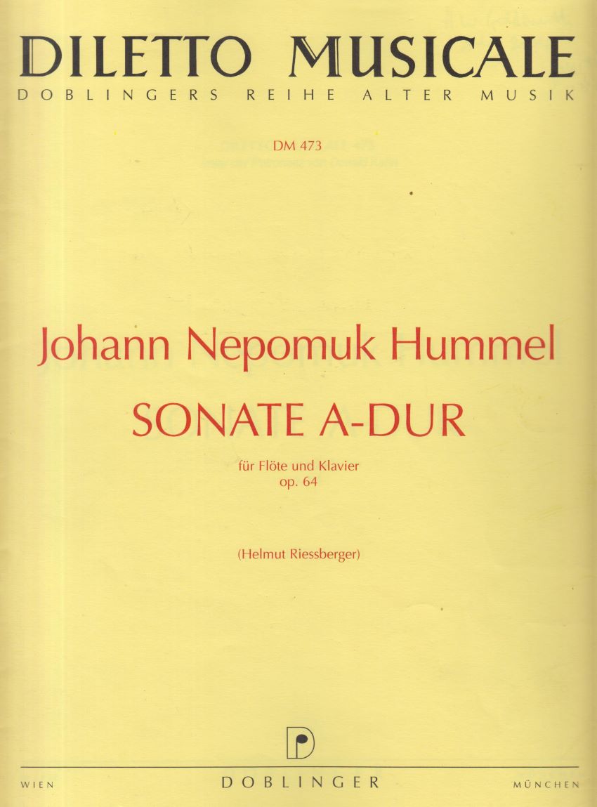 Hummel- Sonata in A Major Op 64 for Flute and Piano