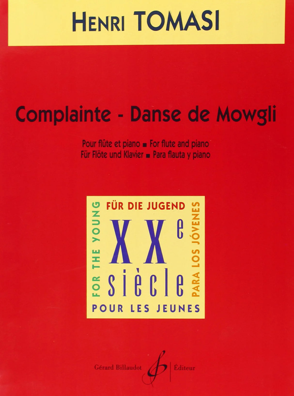 Tomasi- Complainte-Danse de Mowgli for Flute and Piano