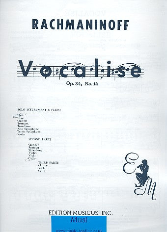 Rachmaninoff- Vocalise for Flute and Piano