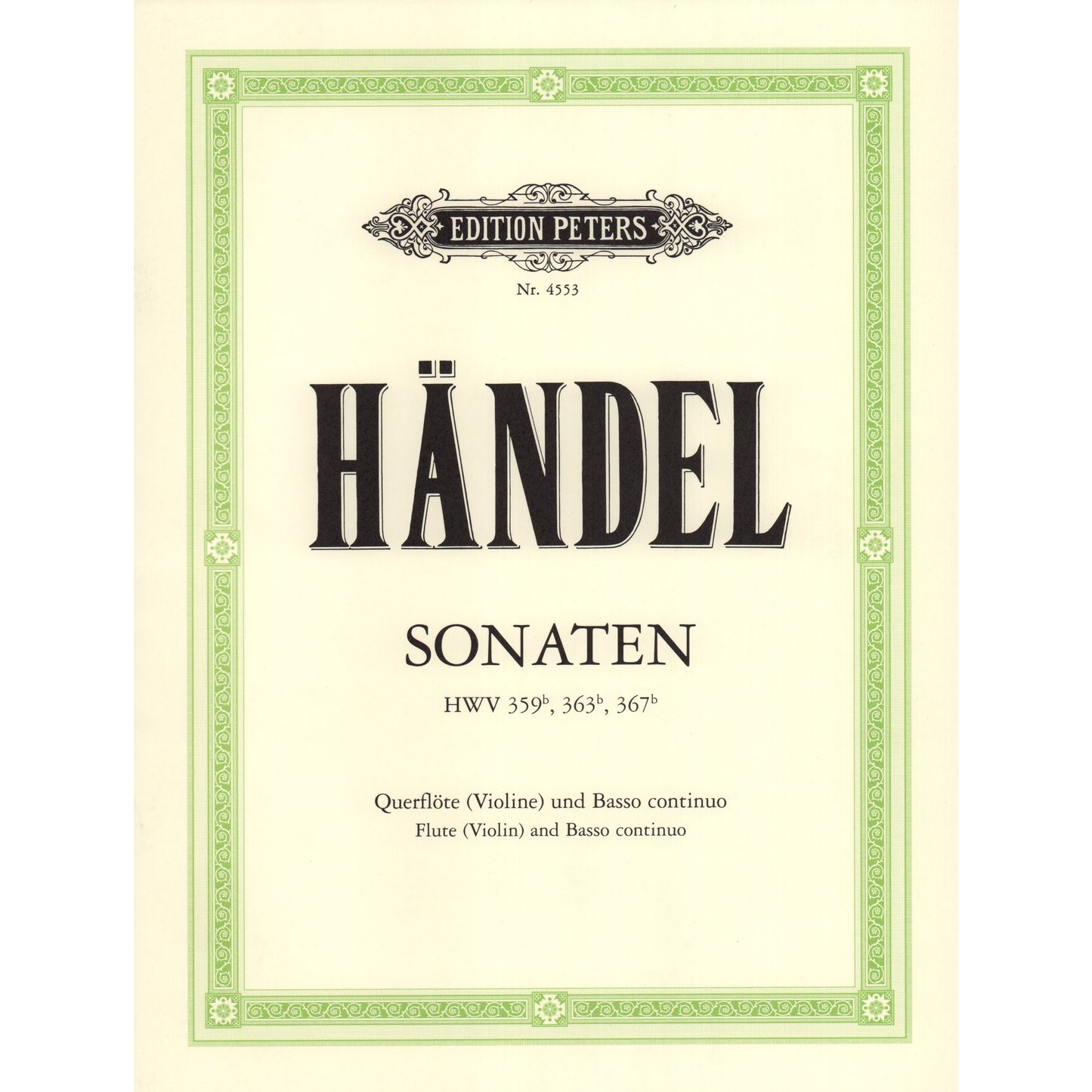 Handel- 3 Sonatas for Flute and Basso Continuo