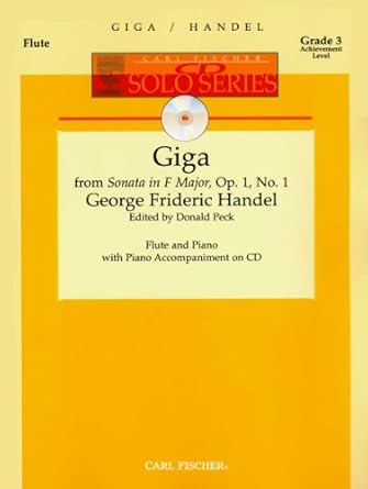 Handel- Giga from Sonata in F for Flute and Piano or CD