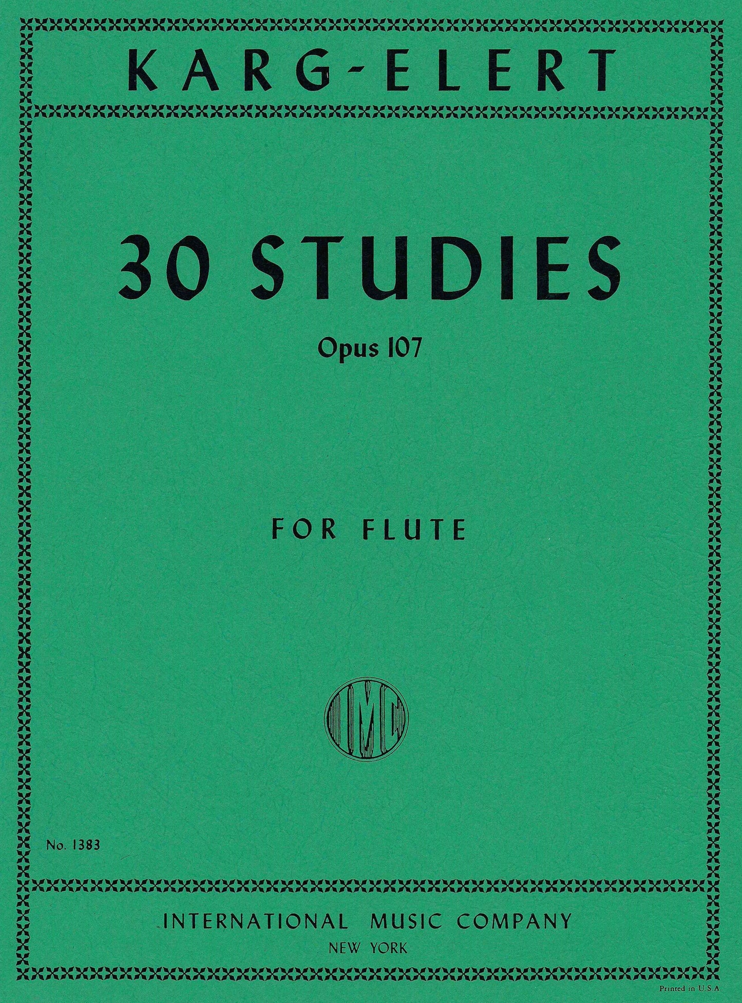 Karg-Elert- 30 Studies Op. 107 for Flute (IMC)