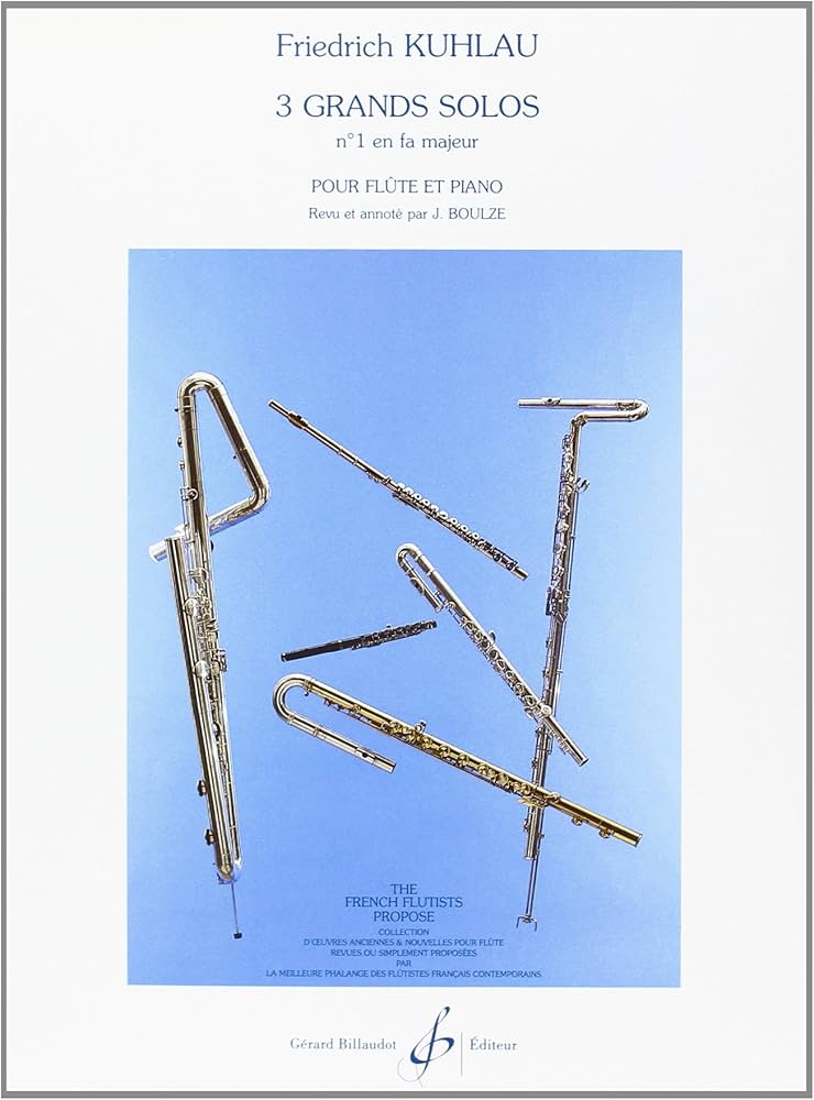 Kuhlau- 3 Grand Solos No 1 in F Major for Flute and Piano