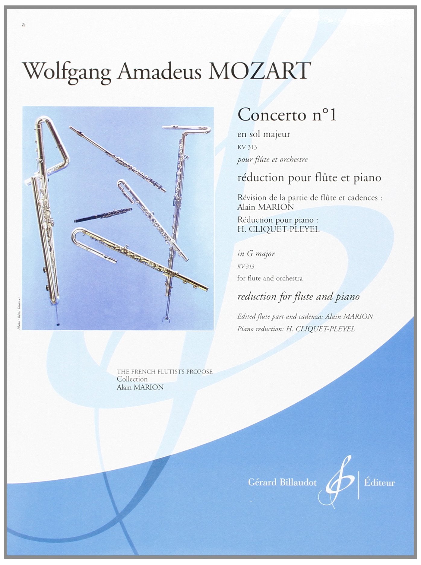 Mozart- Concerto No 1 in G Major KV313 for Flute and Piano (Billaudot)
