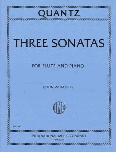 Quantz- Three Sonatas for Flute and Piano (IMC)