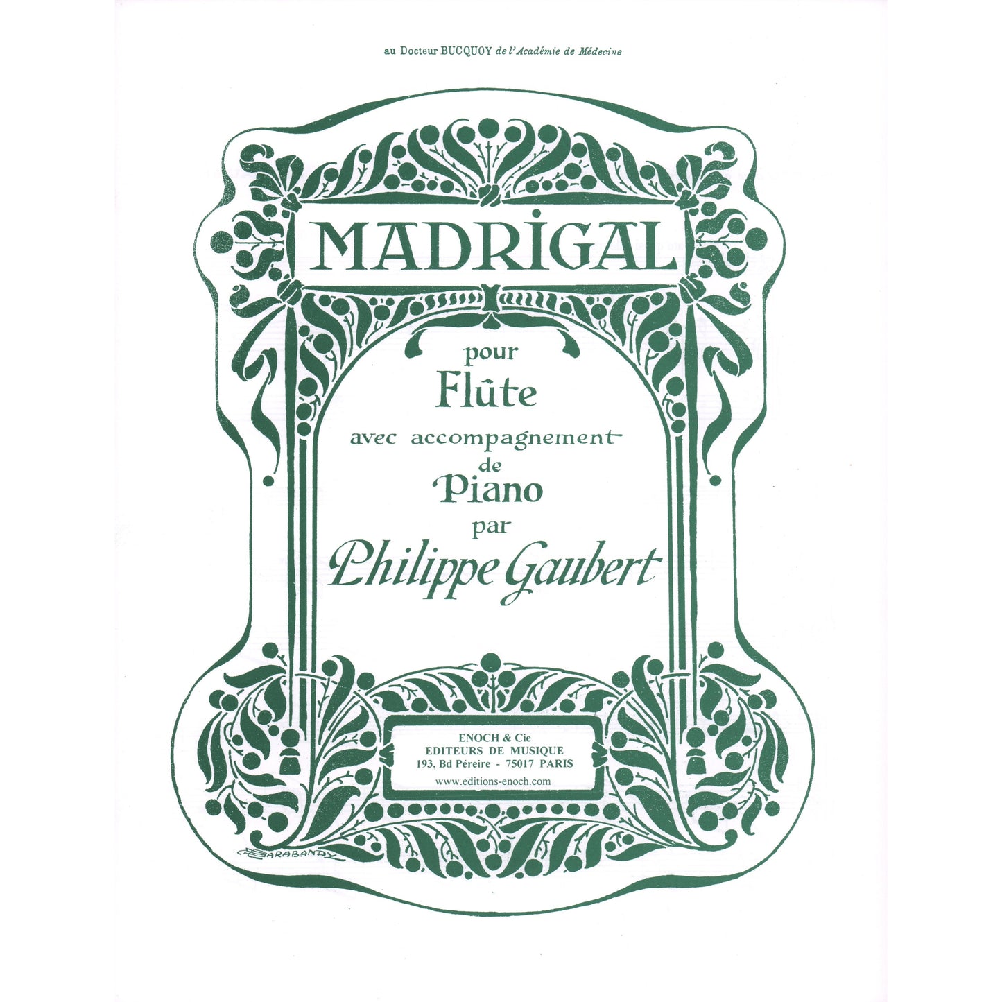 Gaubert- Madrigal for Flute & Piano (Enoch)