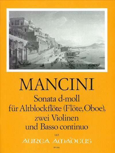 Mancini- Sonata in D Minor for Flute, 2 Violins and Basso Continuo