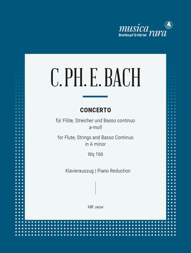 CPE Bach Concerto in A minor Wq166 for Flute & Piano