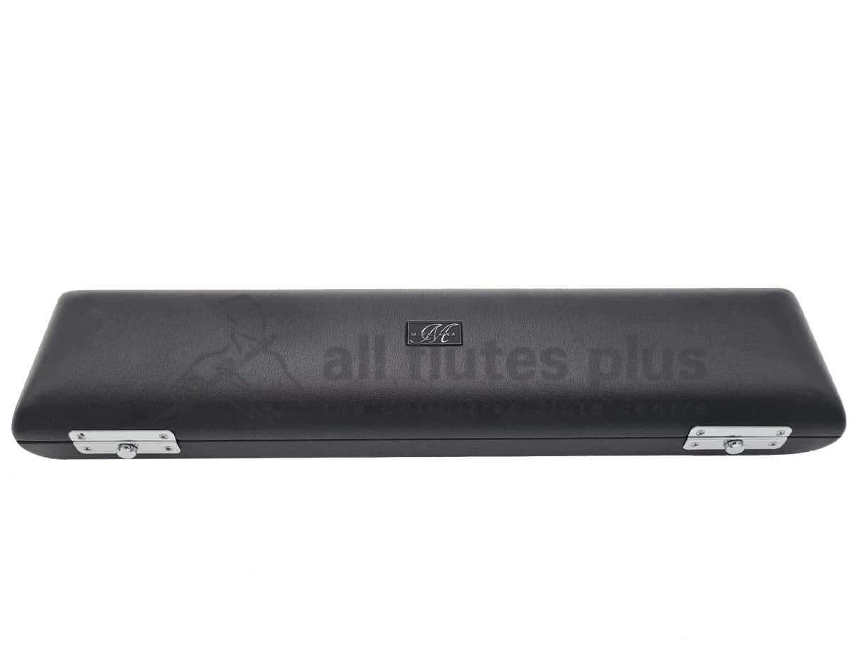 Miyazawa Faux Leather Hard case closed with Miyazawa logo showing on the top