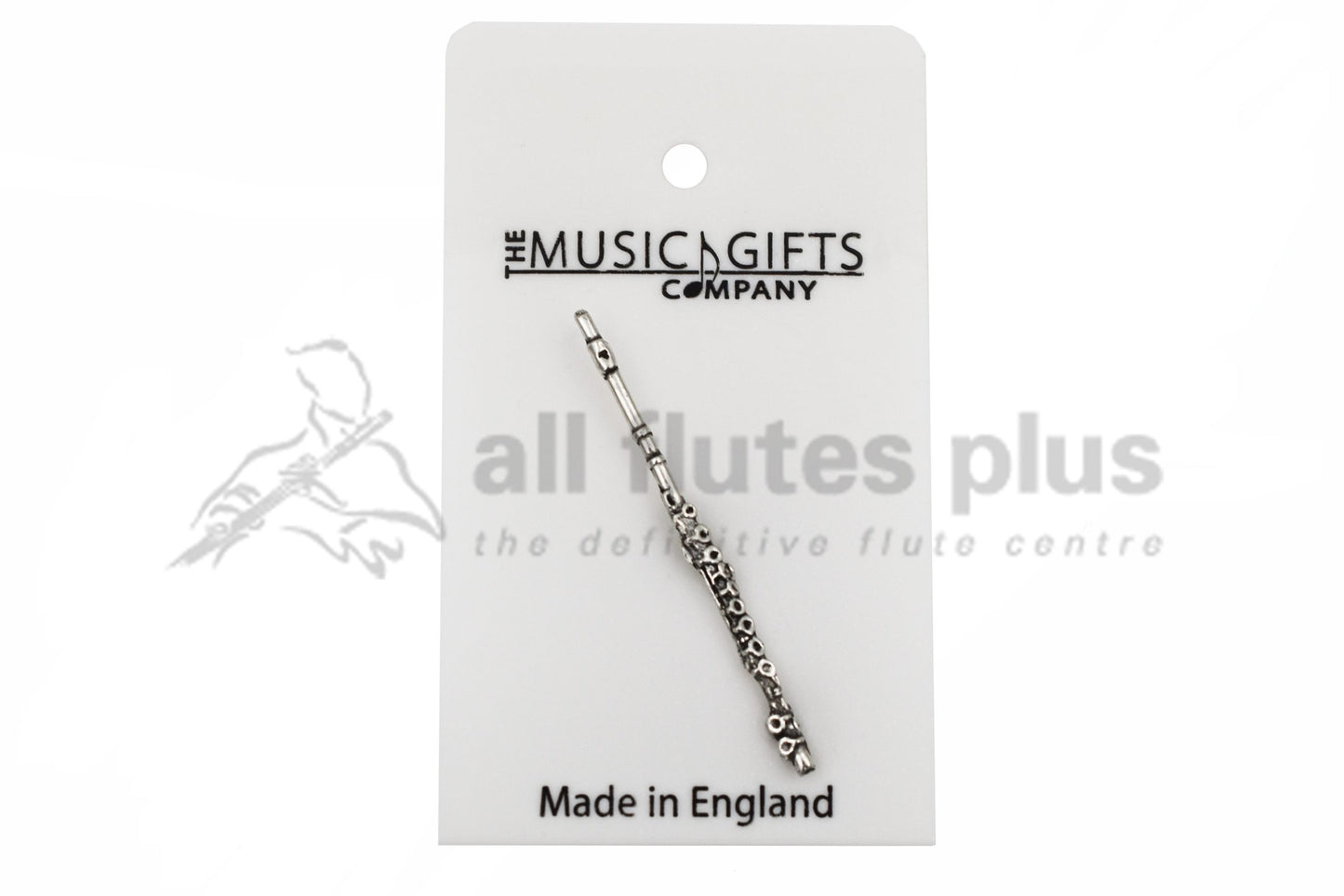 Pewter Pin Badge Flute