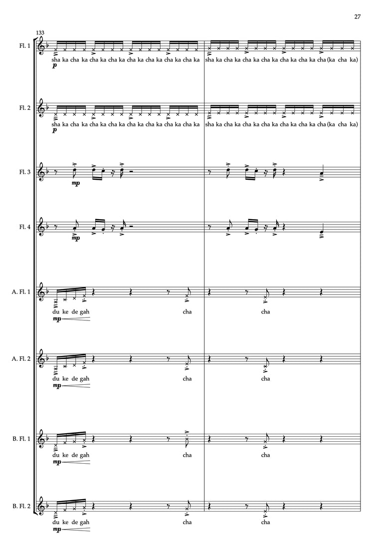 McLearnon- Seconds on State Street for Flute Ensemble