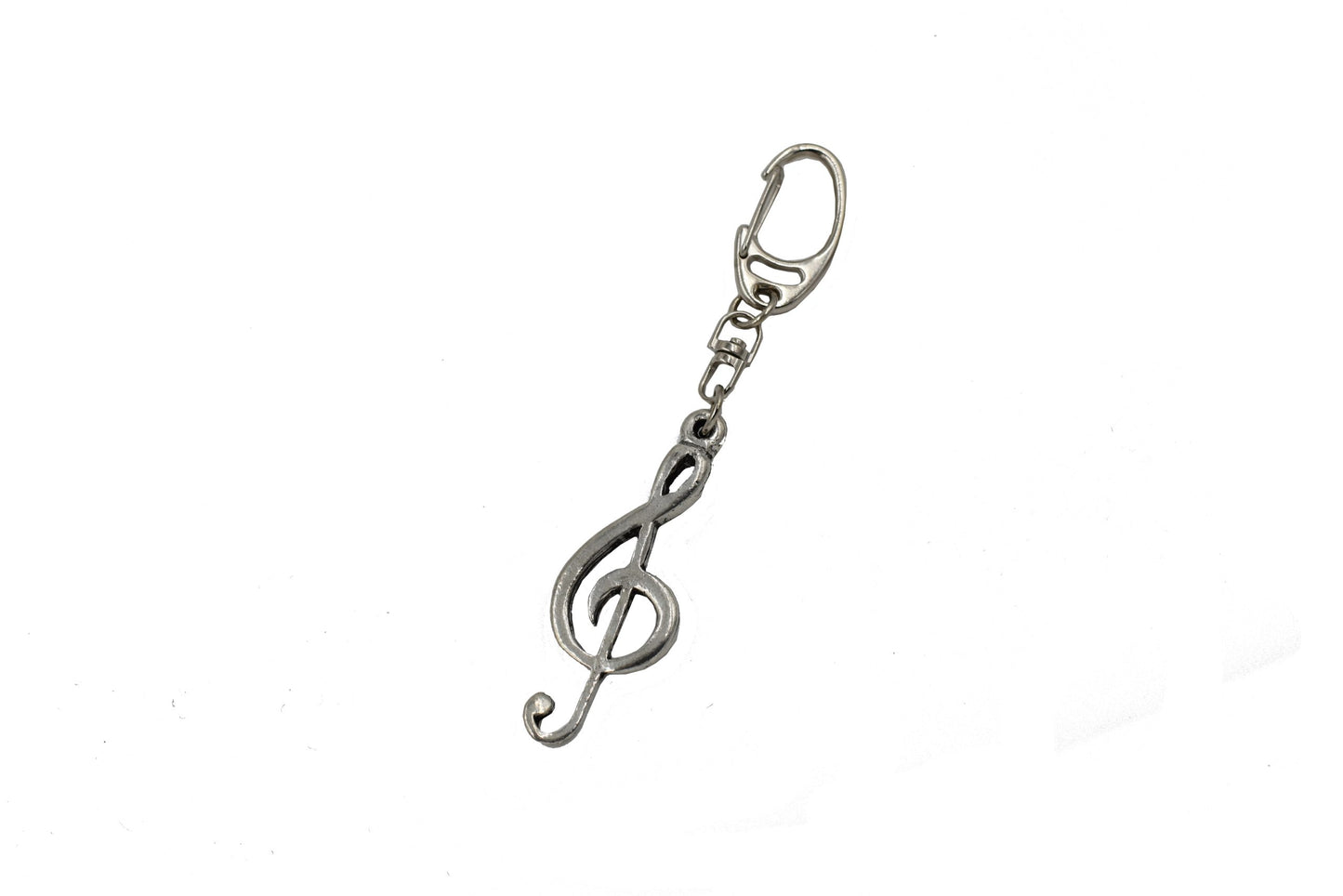 Treble Clef Pewter Keyring