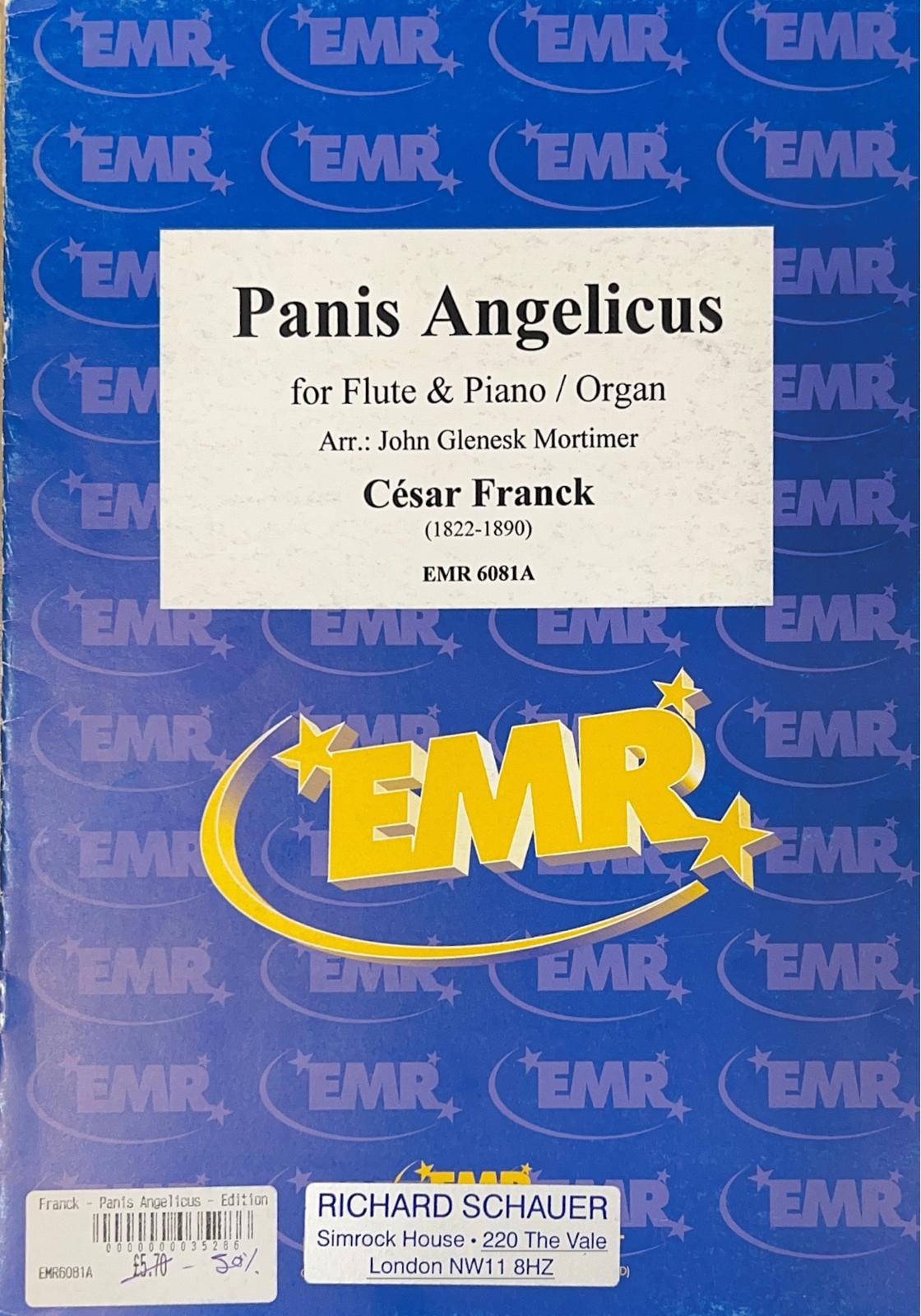 Franck- Panis Angelicus for Flute and Piano or Organ (EMR)
