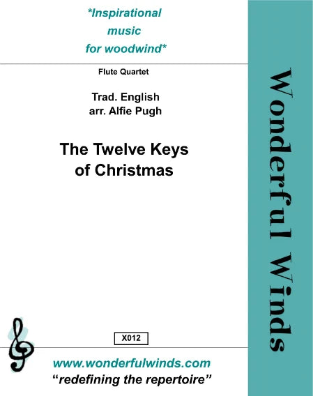 The Twelve Keys of Christmas for Mixed Flute Quartet
