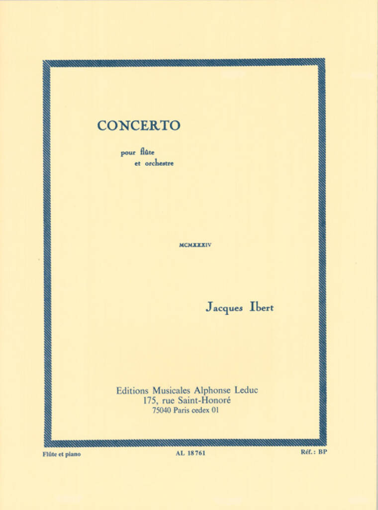 Ibert- Concerto for Flute and Piano