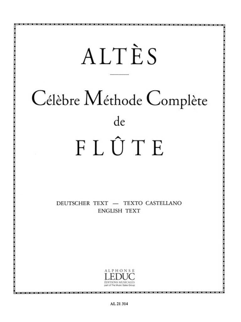 Altès- Methode Complete for Flute (Leduc)