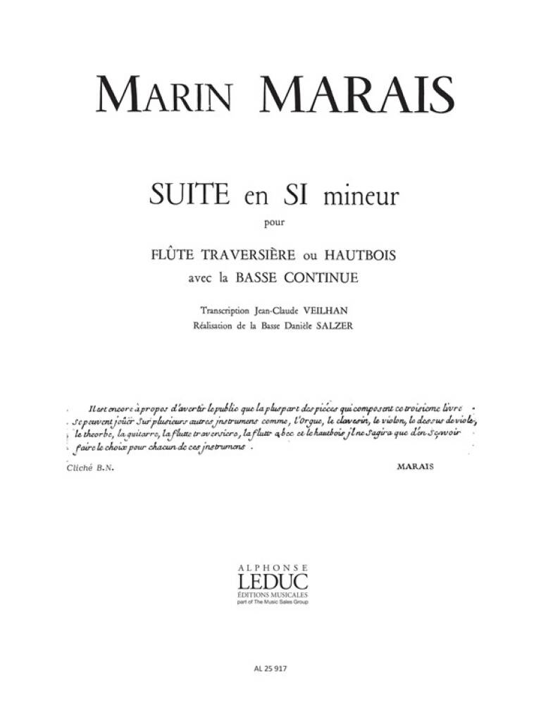 Marais- Suite in B Minor for Flute and Basso Continuo