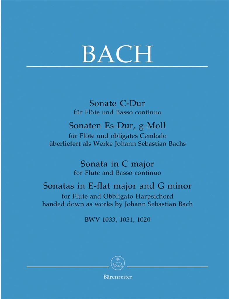 JS Bach Sonata in C Major, E Flat Major and G Minor-Flute and Obbligato Harpsichord