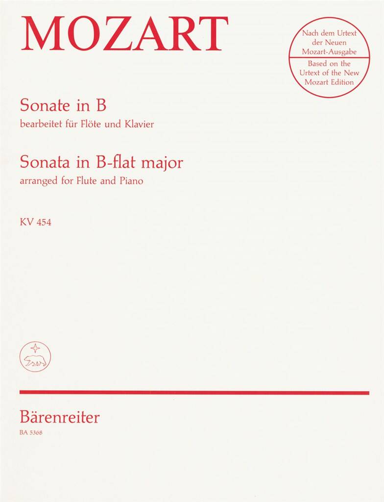 Mozart- Sonata in Bb KV 454 for Flute and Piano