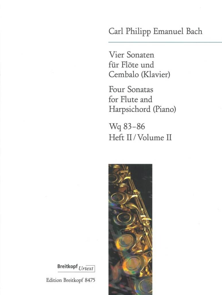 CPE Bach 4 Sonatas for Flute and Harpsichord Volume 2