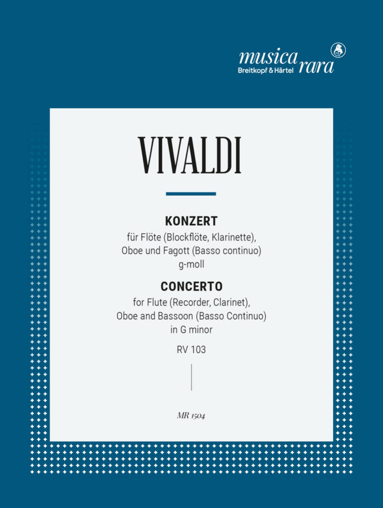 Vivaldi- Concerto in G Minor RV103 for Flute, Oboe and Basso Continuo (Breitkopf)