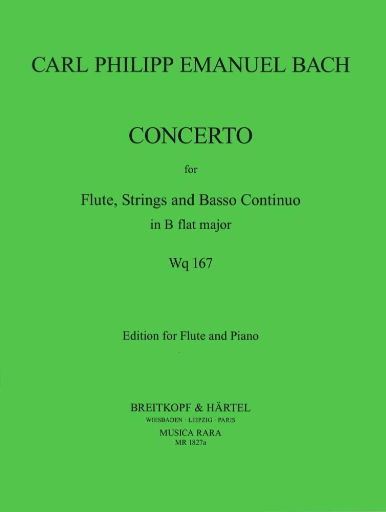 CPE Bach Concerto in Bb WQ167 for Flute and Piano