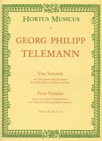 Telemann- Four Sonatas from from Der getreue Musikmeister (Bärenreiter)