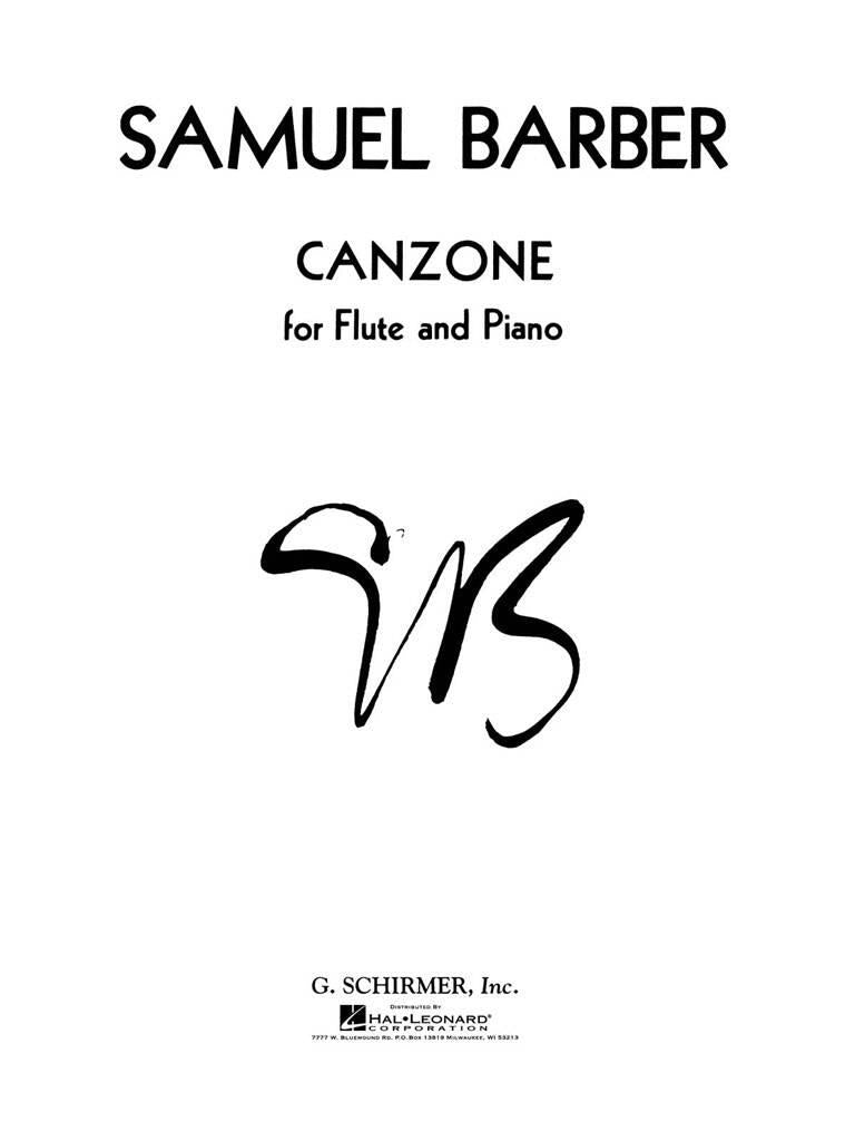 Barber- Canzone for Flute and Piano