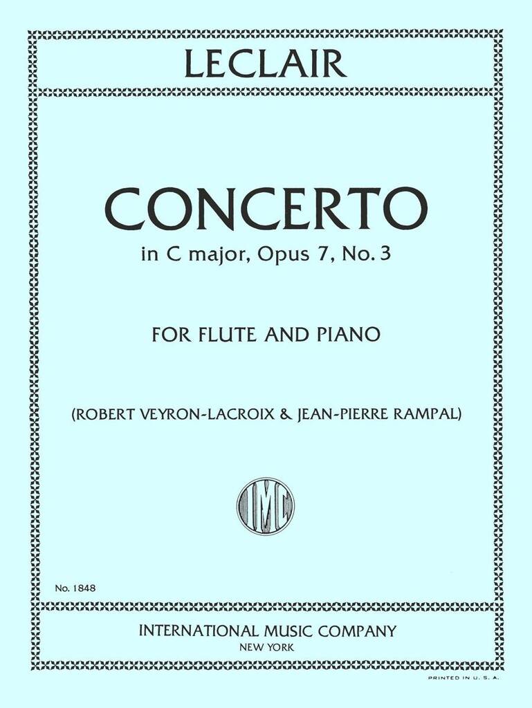 Leclair- Concerto in C Op. 7 No. 3 for Flute and Piano (IMC)
