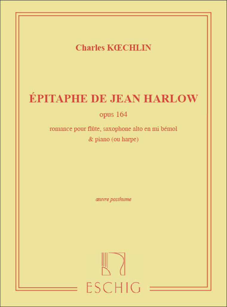 Koechlin- Épitaphe de Jean Harlow