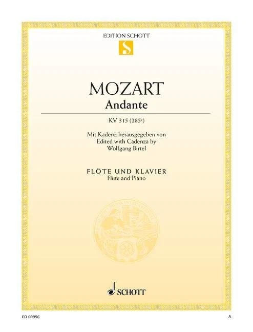 Mozart- Andante in C Major for Flute and Piano (Schott)