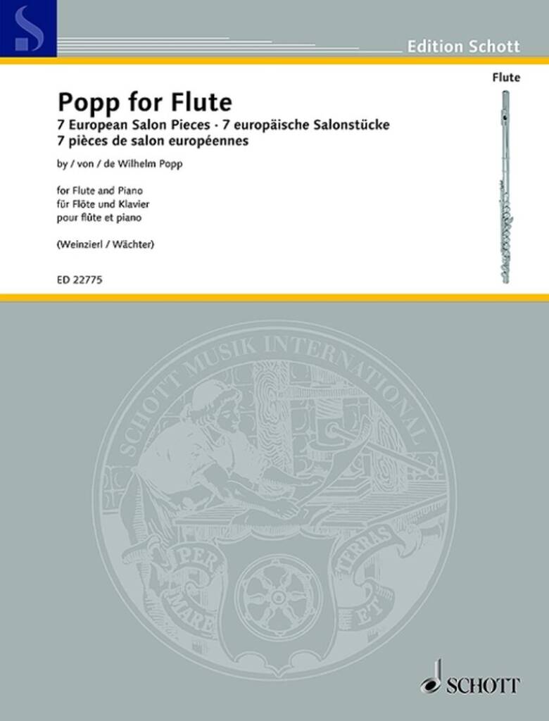 Popp for Flute: 7 European Salon Pieces for Flute and Piano (Schott)