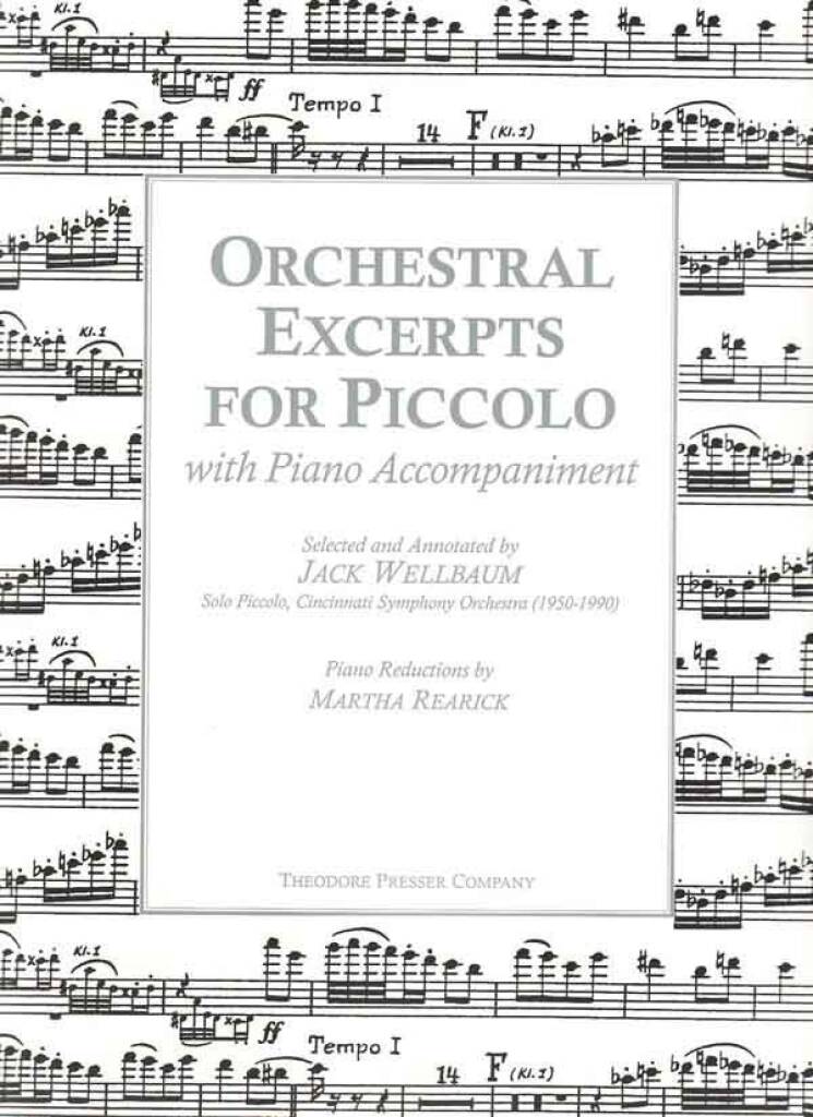 Orchestral Excerpts for Piccolo-Wellbaum-Theodore Presser
