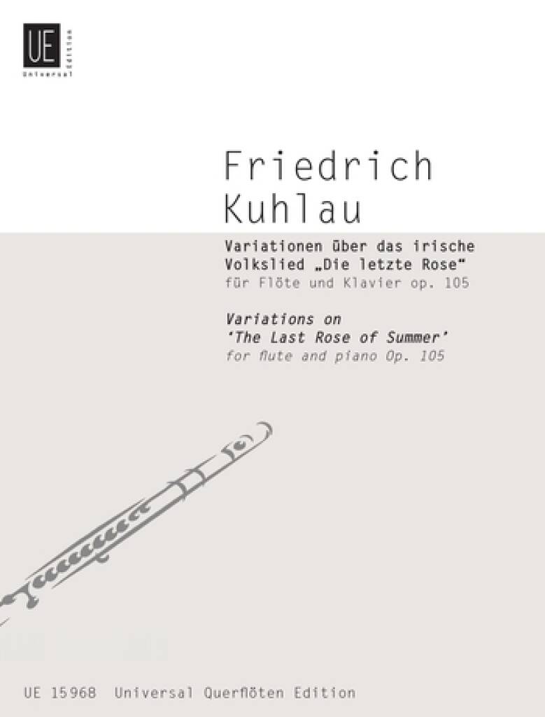 Kuhlau- Variations on the Irish Folksong The Last Rose of Summer Op 105 for Flute and Piano