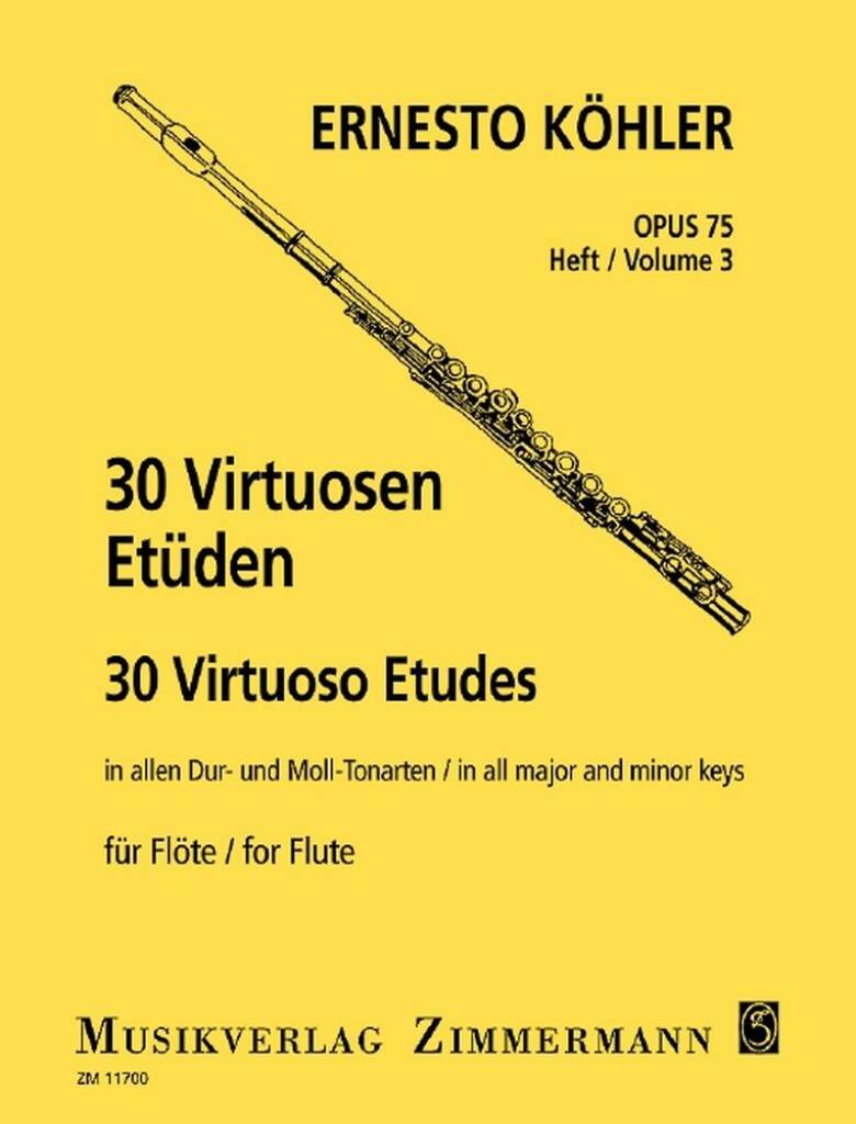 Köhler- 30 Virtuoso Studies Op.75 For Flute (Zimmermann)