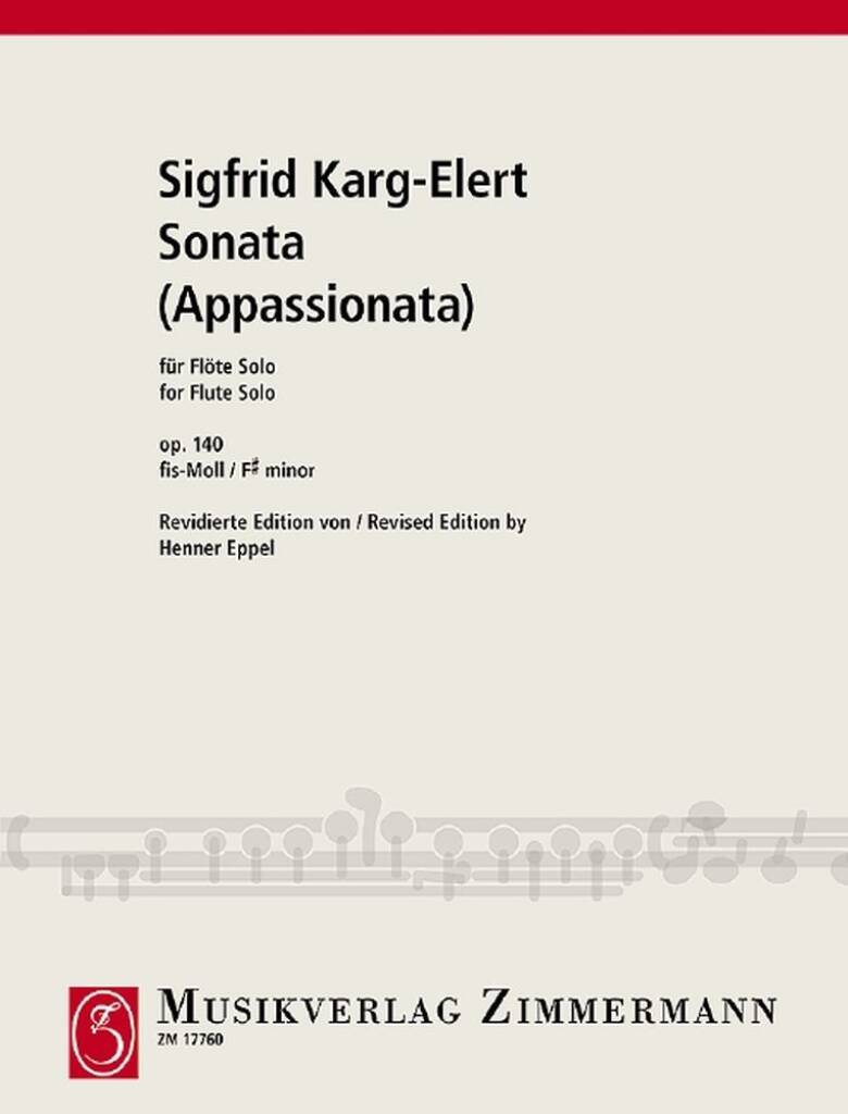 Karg-Elert- Sonata Appassionata Op 140 for Solo Flute