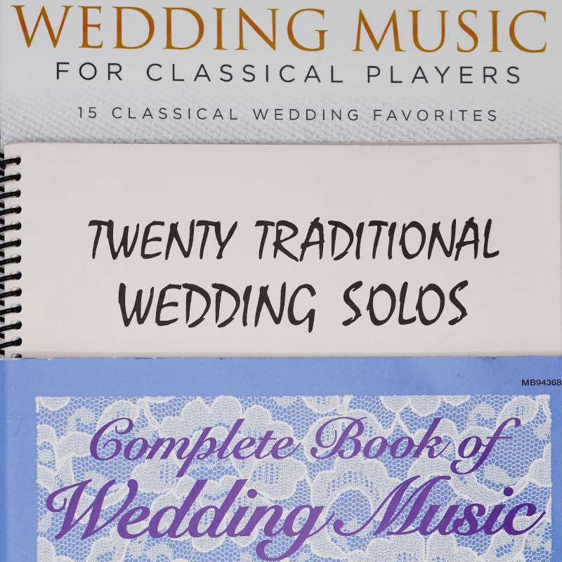 3 front covers for Wedding Music sheet Music