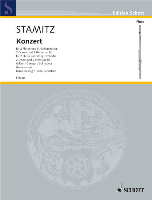Music sheet cover for Stamitz concert with Schott logo