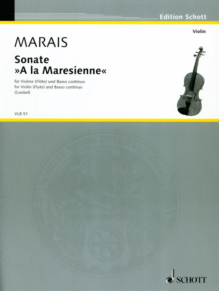 Marais- Sonata "A La Maresienne" for Flute and Basso Continuo