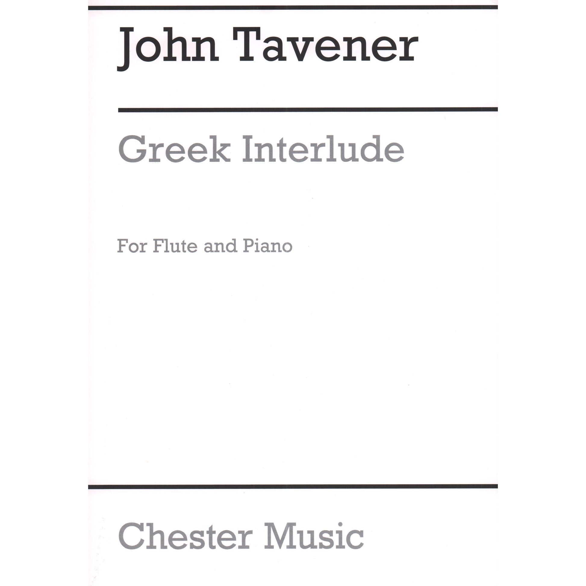 John Tavener Greek Interlude Front Cover