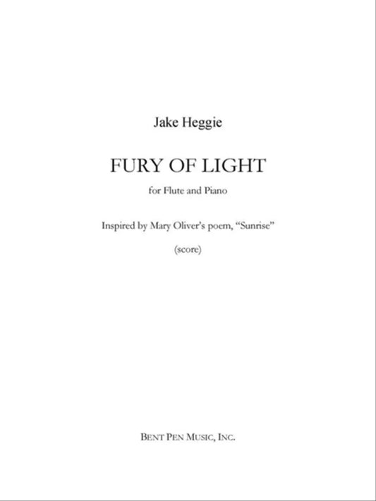 Heggie- Fury of Light for Flute and Piano