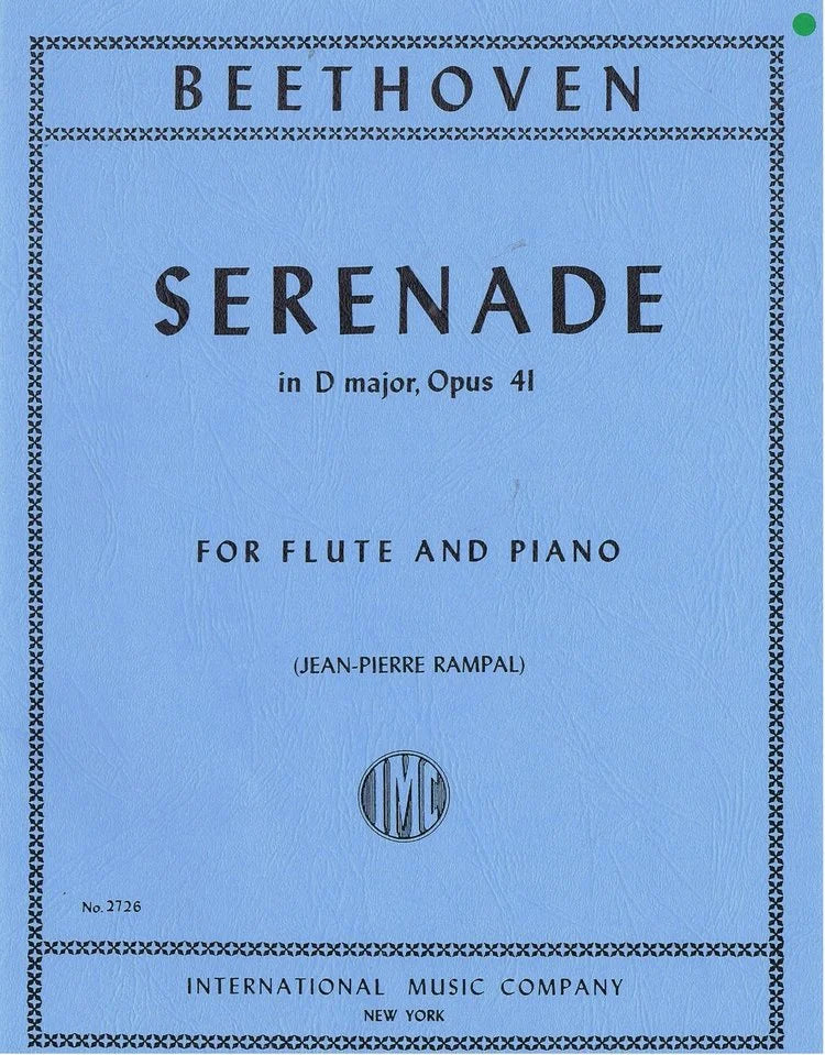 Beethoven Serenade in D major Opus 41-Flute and Piano