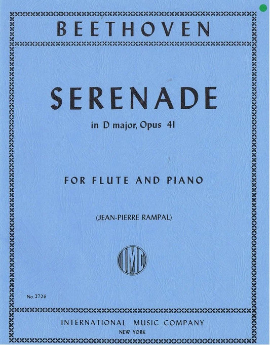 Beethoven Serenade in D major Opus 41-Flute and Piano