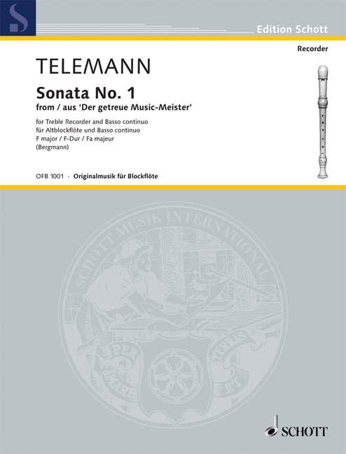 Telemann- Sonata No 1 in F major TWV41:F2 (Schott)