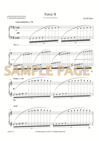 Geoff Eales for Force 11 for Piccolo and Piano