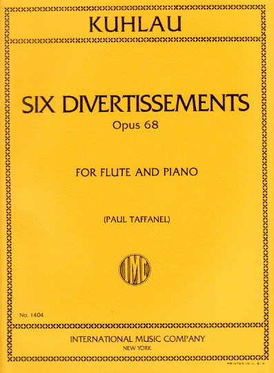 Kuhlau- 6 Divertissements Opus 68 for Solo Flute (Arranged for Flute and Piano)