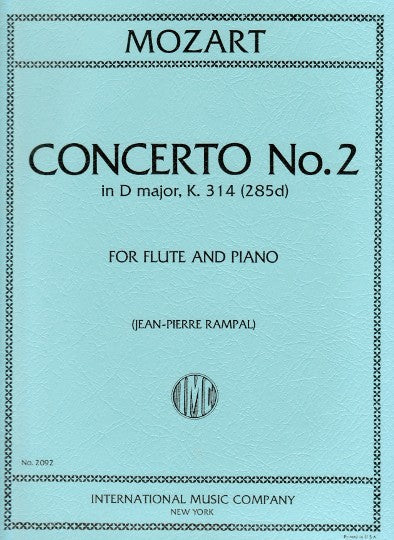 Mozart- Concerto In D KV314 for Flute And Piano (IMC)