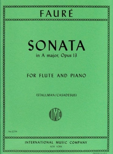 Faure- Sonata in A Major Opus 13 for Flute and Piano