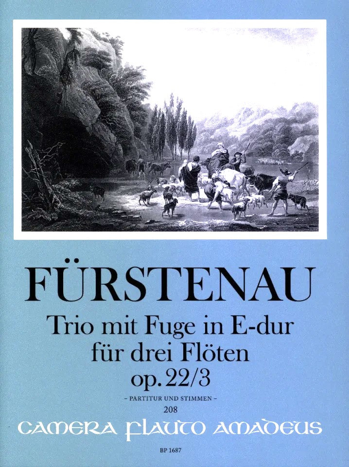 Furstenau- Trio and Fugue in A major for Three Flutes Op.22 No.1