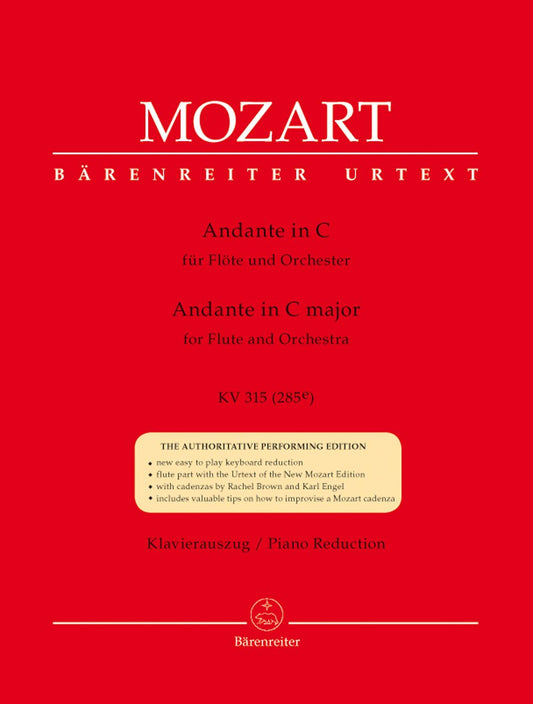 Mozart- Andante in C Major K315 for Flute and Piano (Barenreiter)